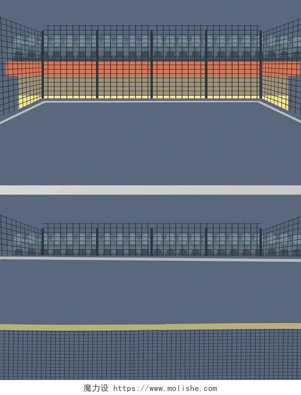 网球名片蓝色卡通背景素材